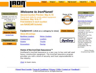 IronPlanet homepage