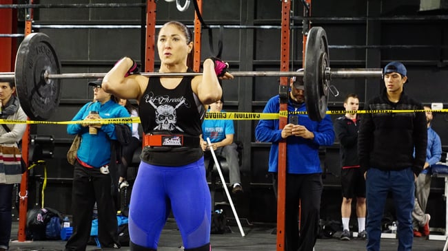 Woman lifting weights