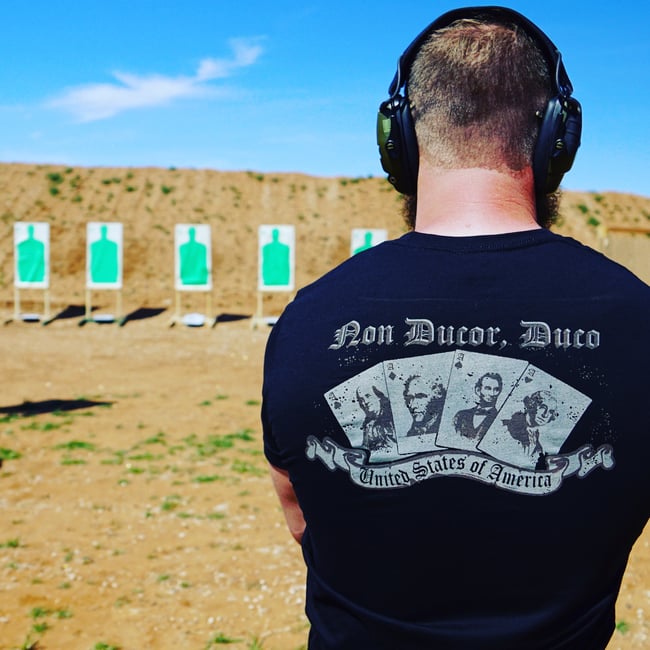 Man at shooting range