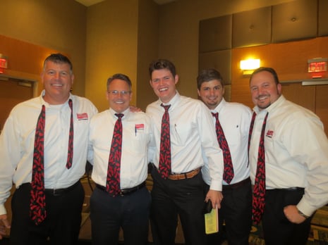 From left to right, the Kruse Energy ringmen: Kenny Garman, Jim Richie, Dylan Hall, Frank McGrade, Marty Hill